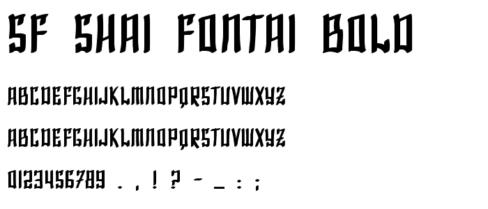 SF Shai Fontai Bold font
